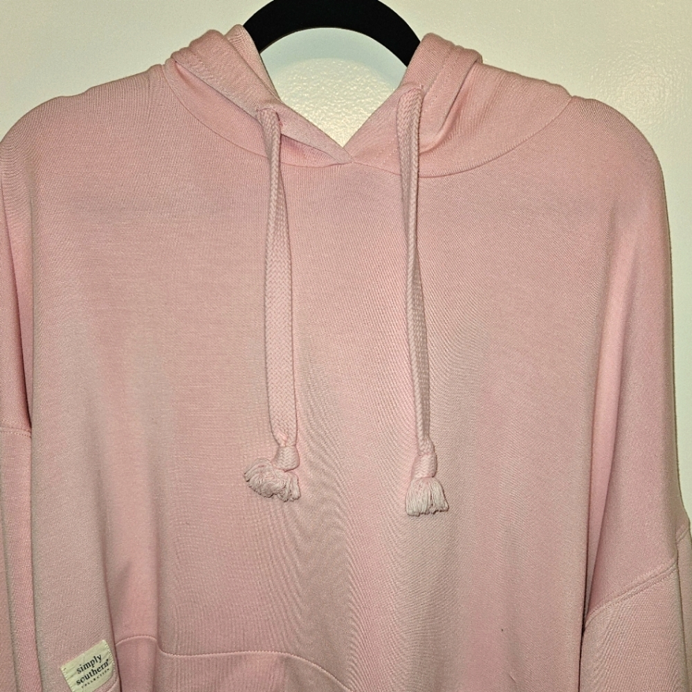Women's Pink Cropped Hoodie